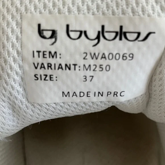 Byblos White Platform Sneakers with Silver Stripes - Picture 8 of 8